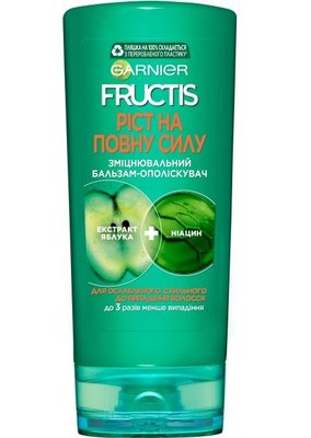 Бальзам-ополіскувач Garnier Fructis Ріст на повну силу ослабленого волосся, схильного до випадання 200 мл (3600541775862) VBВ00022842 фото