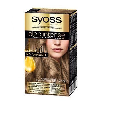 Фарба для волосся SYOSS Oleo Intense 7-58 Холодний русявий 115 мл (5201143731867) VBВ00025838 фото