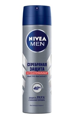 Дезодорант-антиперспирант для мужчин Nivea Men Серебряная защита с ионами серебра спрей (4005808302628) VBВ00279844 фото