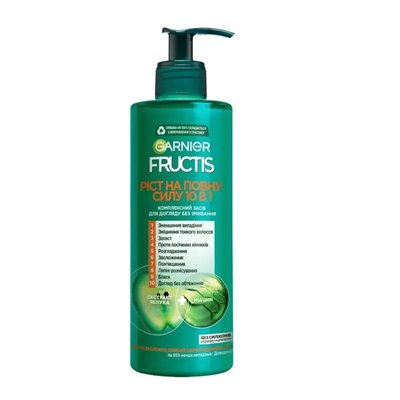 Комплексное средство для ослабленных волос Garnier Fructis Рост в полную силу 10в1 без смыва 400 мл (3600542357616) VBВ00303058 фото