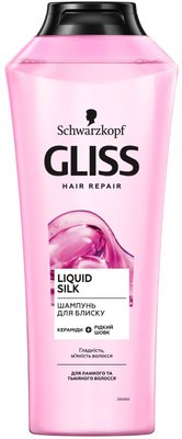 Шампунь Gliss Kur Liquid Silk для ломких и лишенных блеска волос 400 мл (9000100549592) VB3208      фото