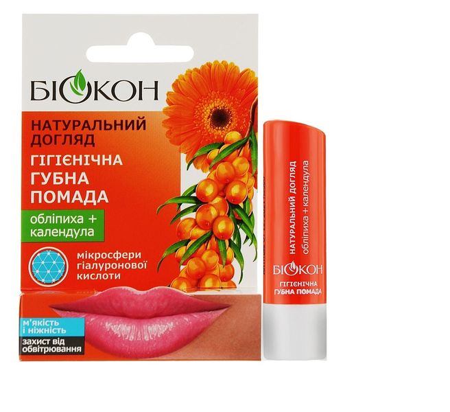 Гігієнічна помада Біокон Обліпиха + Календула 4.6 г (4820160035522) VBВ00283036 фото