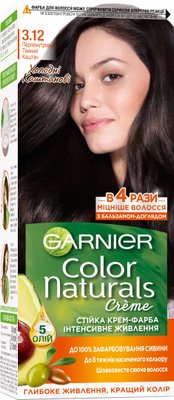 Стійка фарба для волосся Garnier Color Naturals інтенсивне живлення Перламутровий темний каштан 3.12 112 мл (3600542334976) VBВ00097934 фото