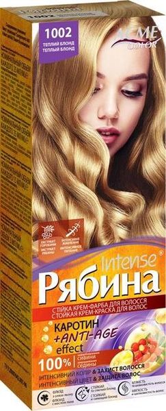 Крем-краска Acme Color Рябина Intense №1002 Теплый блонд 138 мл (4820197009213) VBВ00194195 фото