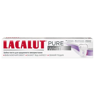 Зубна паста Lacalut Pure White 75 мл (4016369696767) VBВ00305370 фото