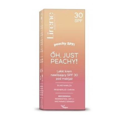 Легкий зволожувальний крем під макіяж Lirene Oh, Just Peachy SPF 30, 50 мл. ( 5900717765511) VB000074572 фото