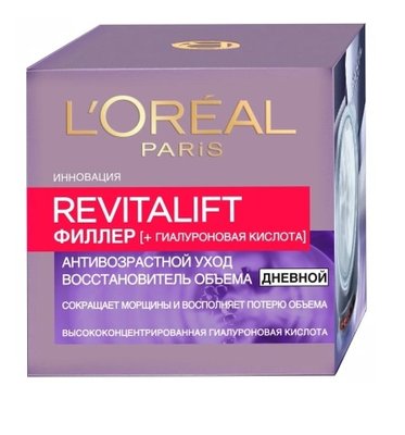 Денний крем-догляд для обличчя з гіалуроновою кислотою L'Oreal Paris Revitalift Filler Відновлювач об'єму 50 мл (3600523979400) VBВ00099606 фото