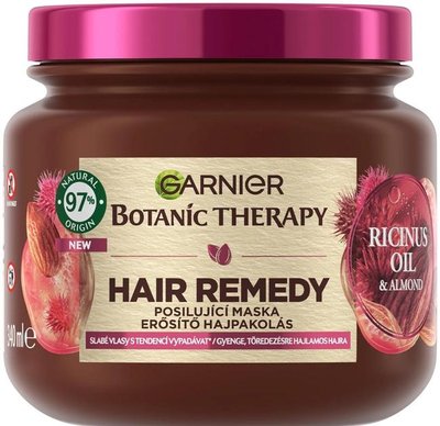 Маска Garnier Botanic Therapy Касторовое Масло и Миндаль Укрепляющая маска для слабых, склонных к выпадению волос 340 мл (3600542509947) VBВ00302233 фото