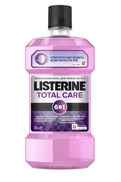 Ополіскувач для ротової порожнини Listerine Total Care 500 мл .(3574661287522) VBВ00303515 фото