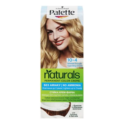 Краска для волос Palette Naturals 10-4 Бежевый блондин 110 мл (9000101689686) VBВ00292108 фото