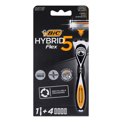 Станок для бритья Bic Flex 5 Hibrid мужской с 4 сменными картриджами 1 шт (3086123644984) VBВ00196236 фото