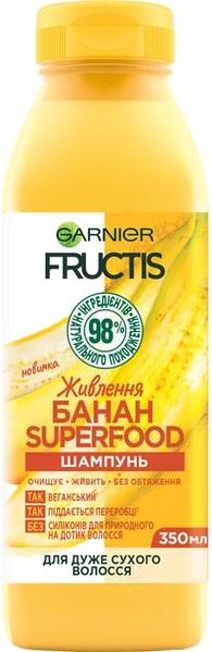 Шампунь Garnier Fructis Банан суперфуд живлення 350 мл (3600542290609) VBВ00097938 фото