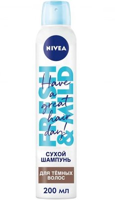 Сухой шампунь Nivea для темных волос с абсорбентами 200 мл (9005800301556) VBВ00283139 фото