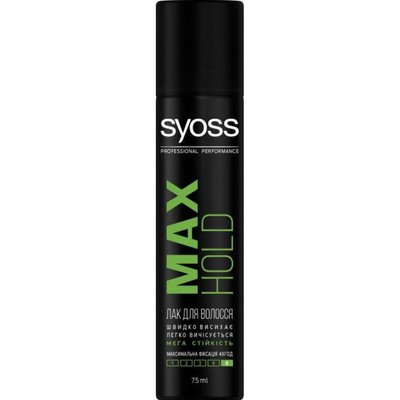 Лак для волосся Syoss Max Hold фіксація 5 75 мл (3178040697300) VBВ00015305 фото