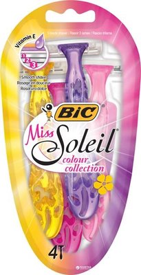 Набір бритв Bic Miss Soleil colour collection без змінних картриджів 4 шт (3086123303843) VBВ00149081 фото