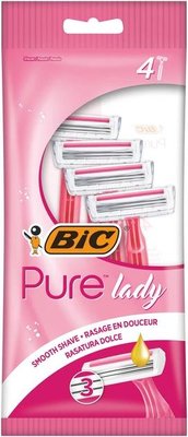 Набор бритв Bic Pure 3 Lady Pink без сменных картриджей 4 шт (3086123363816) VBВ00149091 фото