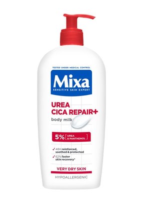 Відновлююче молочко Mixa Urea Cica Repair+ для дуже сухої шкіри тіла 400 мл (3600550978681) VBВ00315507 фото