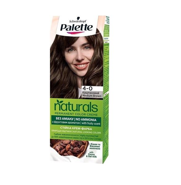 Краска для волос Palette Naturals 4-0 Каштановый 110 мл (3838824171449) VBВ00292113 фото