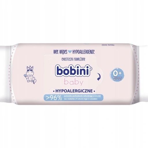 Вологі серветки для дітей Bobini 60шт. (5900465247413) VB000076527 фото