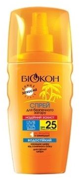 Спрей Біокон для безпечної засмаги Середній захист SPF 25 160 мл. (4820008316271) VBВ00283199 фото