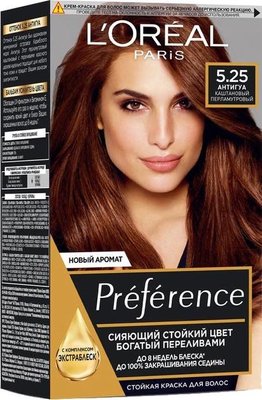 Стійка гель-фарба для волосся L'Oreal Paris Recital Preference 5.25 - Каштановий перламутровий 174 мл (3600010013396) VBВ00315223 фото