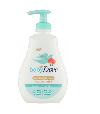 Детский гель для душа Dove Baby Fragrance free moisture 400мл (8710908657535) VBВ00298281 фото