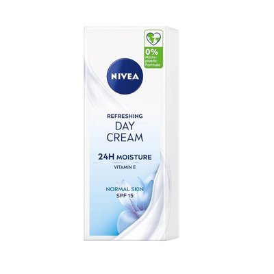 Освежающий дневной крем NIVEA SPF 15 Интенсивное увлажнение 24 часа 50 мл (4005808572199) VBВ00294678 фото