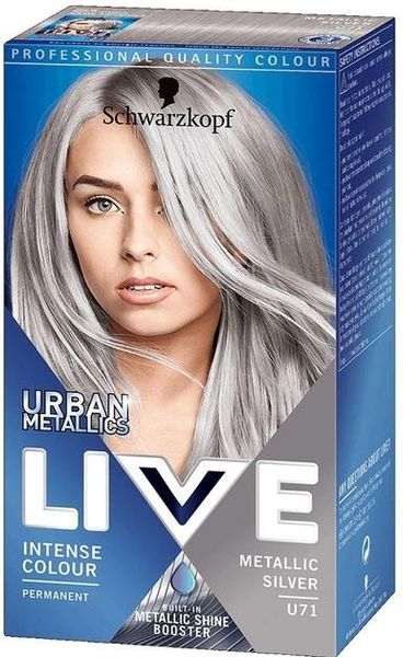 Фарба для волосся Schwarzkopf Live Urban Metallic U71 Metallic Silver (9000101234978) VBВ00315350 фото