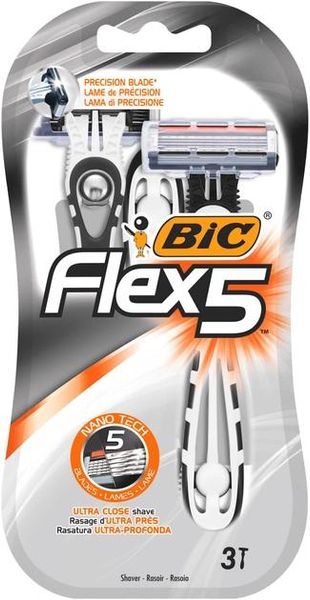 Набор бритв Bic Flex 5 Dispo 3 шт (3086123492868) VBВ00149093 фото