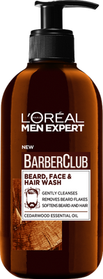 Шампунь L'Oreal Paris Men Expert Barber Club Очищуючий для волосся, бороди та обличчя 200 мл (3600523526130) VBВ00099322 фото