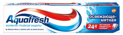 Зубная паста Aquafresh освежающая-мятная, семейная 100 мл (5901208700257) VBВ00283792 фото