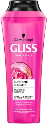 Шампунь Gliss Kur Supreme Length для довгого волосся, схильного до пошкоджень та жирності 250 мл (4045787436464) VBВ00045959 фото