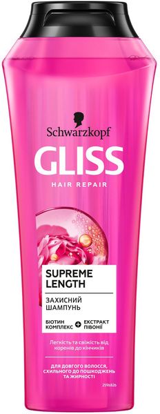 Шампунь Gliss Kur Supreme Length для длинных волос, склонных к повреждениям и жирности 250 мл (4045787436464) VBВ00045959 фото