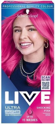 Краска для волос Schwarzkopf Live Ultra Brights or Pastel 093 Шокирующий розовый (9000101069990) VBВ00315355 фото