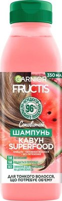 Шампунь для тонкого волосся Garnier Fructis Superfood Соковитий кавун 350 мл (3600542389099) VBВ00099459 фото