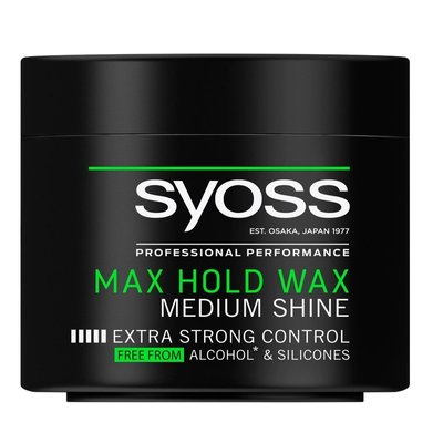 Віск для укладки волосся Syoss Max Hold для гладкого, блискучого волосся Фіксація 5 150 мл (9000101681543) VBВ00292124 фото