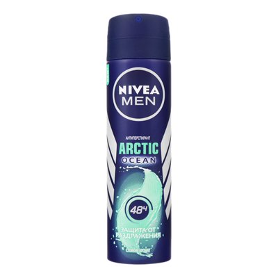 Дезодорант-антиперспірант Nivea Men Arctic Ocean з ароматом океанічної свіжості спрей 150 мл (4005900669032) VBВ00279767 фото