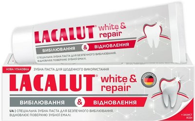 Зубна паста Lacalut White and repair 75 мл (4016369546154) VBВ00281640 фото