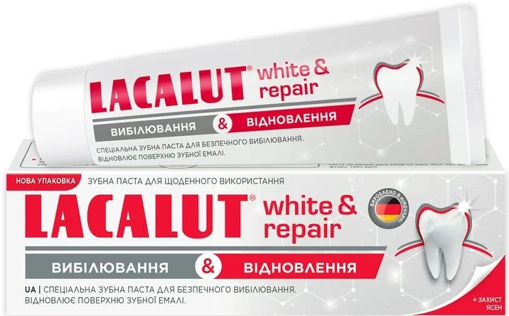 Зубная паста Lacalut White and repair 75 мл (4016369546154) VBВ00281640 фото