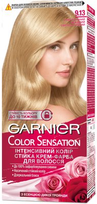 Краска для волос Garnier Color Sensation 9.13 Кристаллический бежевый светло-русый 110 мл (3600541135918) VB20185     фото