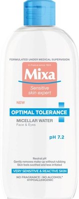 Міцелярна вода Mixa Hydrating для нормальної і сухої чутливої ​​шкіри обличчя 400 мл (3600550932782) VBВ00041012 фото