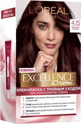 Краска для волос L'Oreal Paris Excellence 4.15 – Морозный шоколад. (3600523781287) VBВ00307369 фото