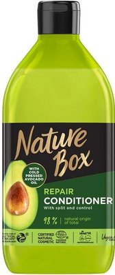 Бальзам Nature Box для відновлення волосся і проти посічених кінчиків з олією авокадо холодного пресування 385 мл (9000101216134) VBВ00099649 фото