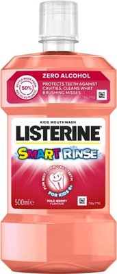 Ополаскиватель для полости рта детский Listerine Smart Rinse Ягодная свежесть 500 мл (3574661787190) VBВ00315389 фото