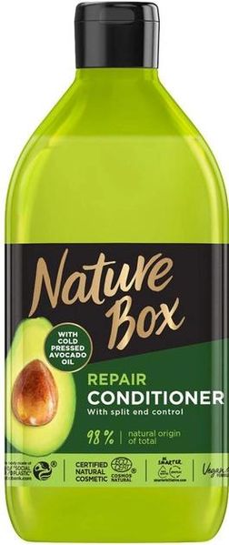 Бальзам Nature Box для восстановления волос и против секущихся кончиков с маслом авокадо холодного прессования 385 мл (9000101216134) VBВ00099649 фото