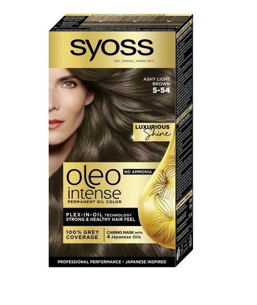 Краска для волос SYOSS Oleo Intense 5-54 Холодный Светло-Каштановый 115 мл (9000101705201) VBВ00301920 фото