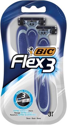 Набор бритв Bic Flex 3 без сменных катриджей 3 шт (3086123363786) VBВ00149082 фото