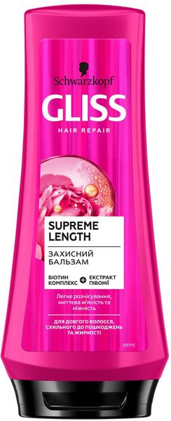 Бальзам Gliss Kur Supreme Length для довгого волосся, схильного до пошкоджень та жирності 200 мл (9000101201185) VBВ00045960 фото