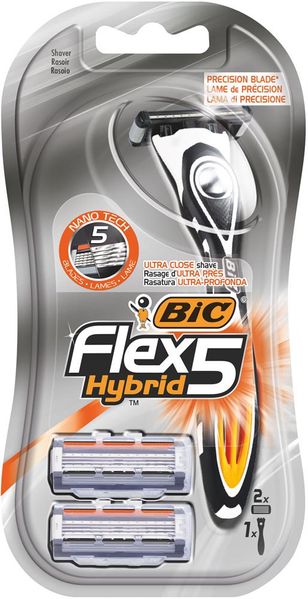 Бритва Bic Flex 5 Hybrid з 2 змінними картриджами 1 шт (3086123534414) VBВ00188274 фото