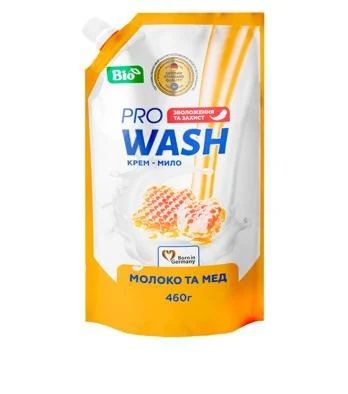 Крем-мило рідке Pro Wash Молоко та мед 460г (4262396140265) VBВ00300005 фото